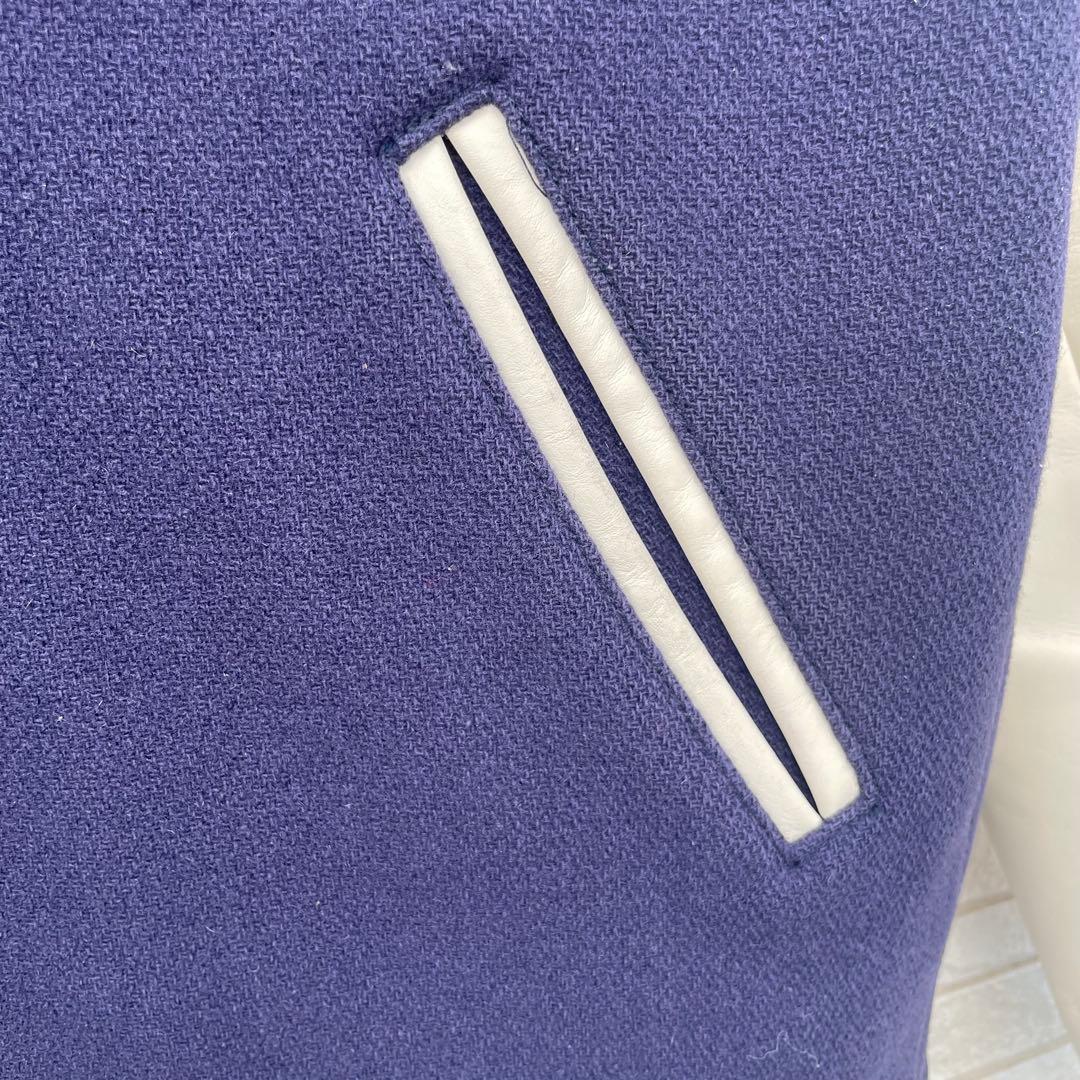 ラディアル　スタジャン　40　ネイビー　牛革