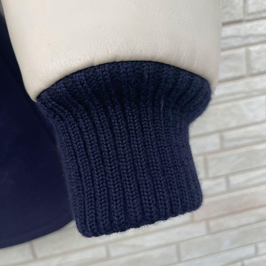 ラディアル　スタジャン　40　ネイビー　牛革