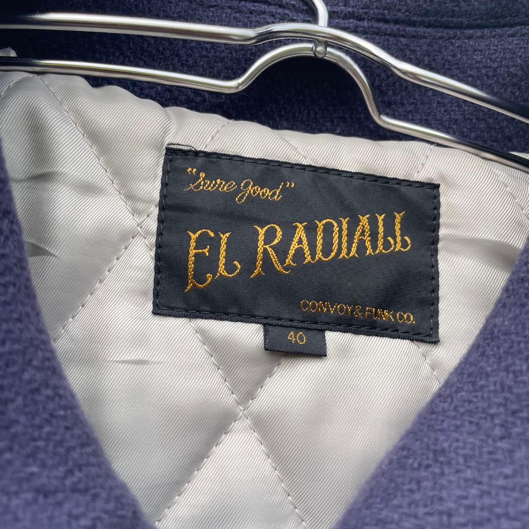 ラディアル　スタジャン　40　ネイビー　牛革