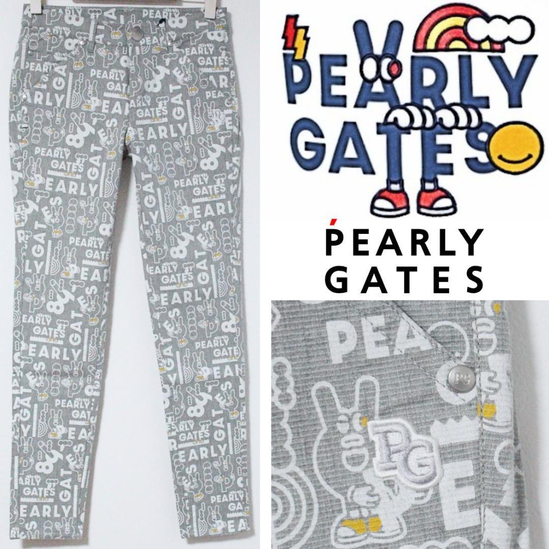 新品 パーリーゲイツ PGキャラクター総柄 ストレッチロングパンツ M（W72）