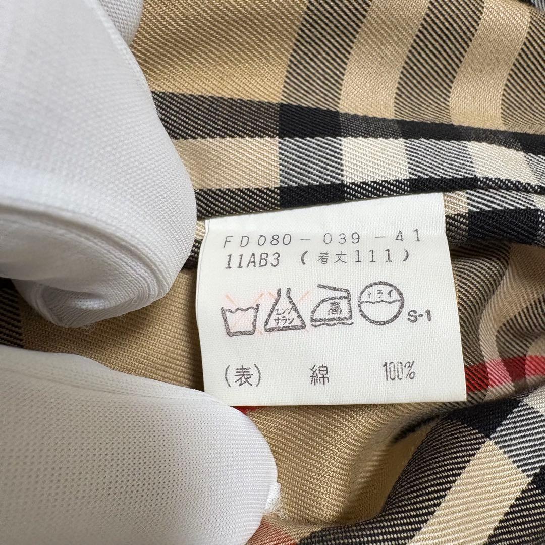 Burberrys バーバリー ノバチェック ステンカラーコート Aライン