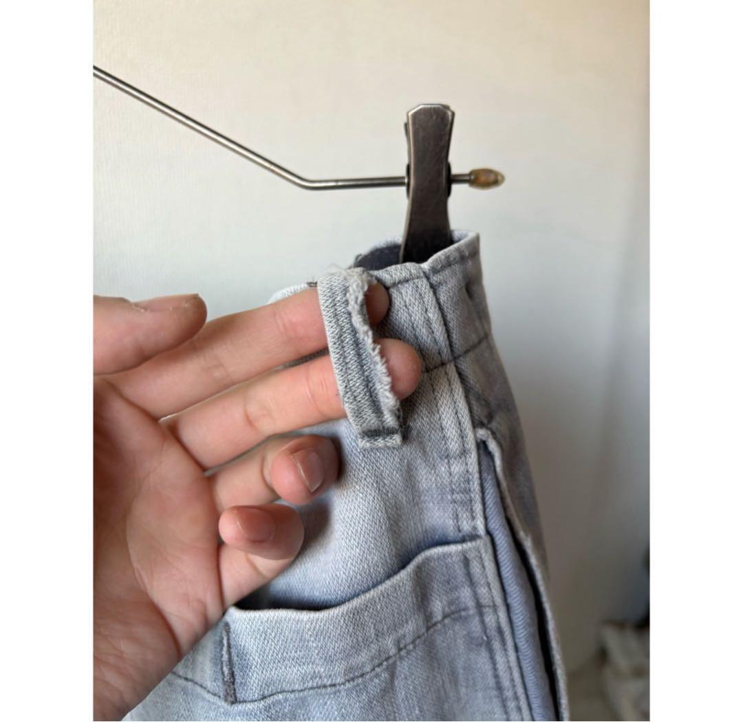 \"鬼焼けサンフェード\" ナス紺 ラベンダー ユーロヴィンテージ ワークパンツ