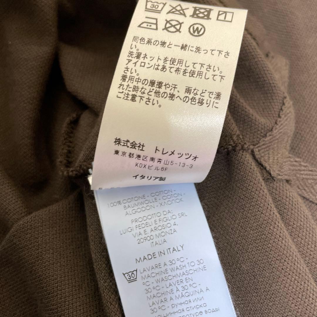 新品未使用　FEDELI フェデリ　長袖ポロシャツ　ブラウン　52サイズ
