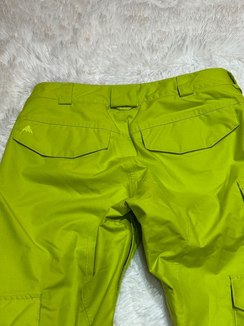 美品 BURTONスノーボードウェアカーゴパンツ メンズ L 蛍光ライムグリーン