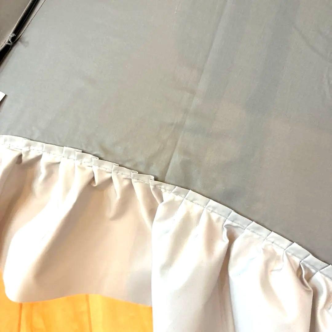 グレイシーのフリルたっぷり晴雨兼用日傘シルバーグレー