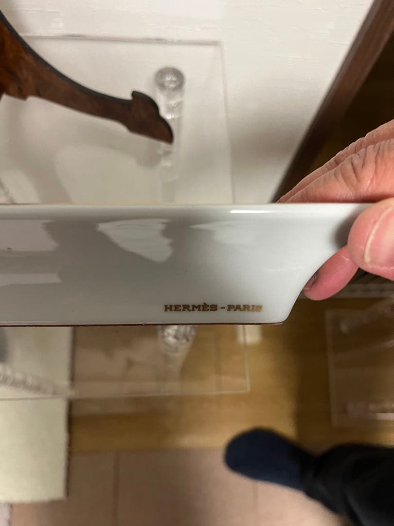 エルメス 象デザイン プレート 赤