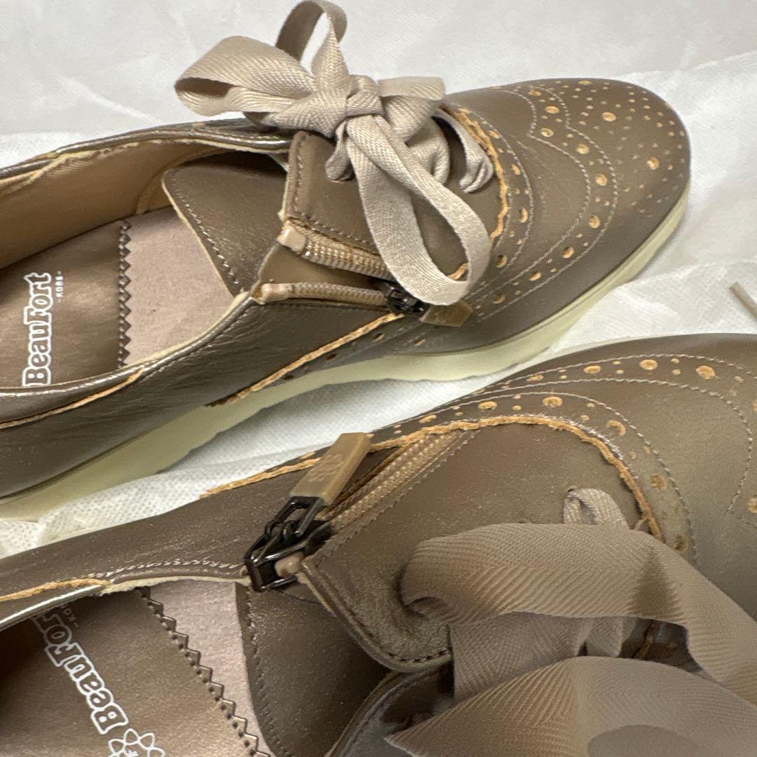 【KOBE BeauFort】厚底マニッシュレースアップ【神戸ビューフォート】