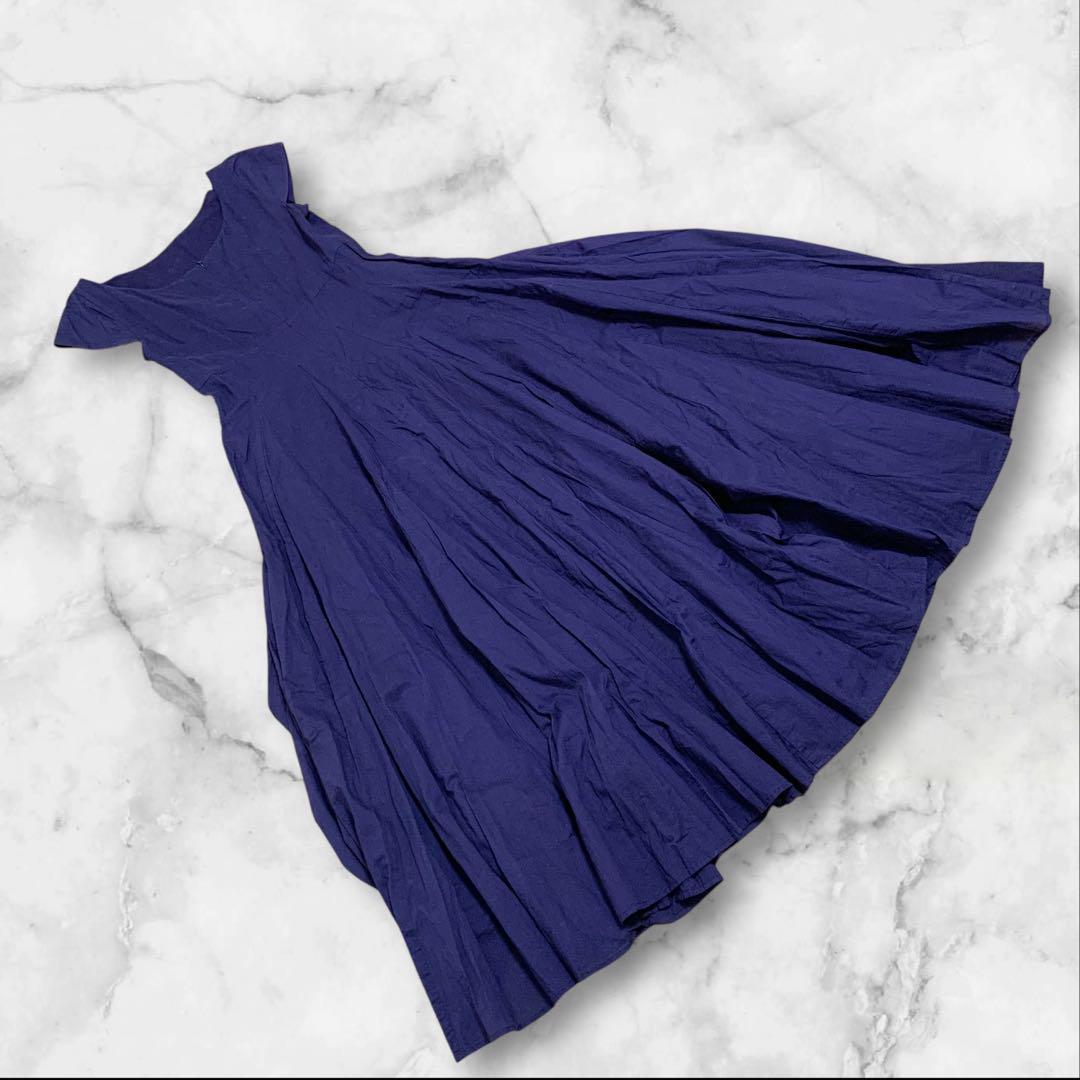 【超人気モデル⭐︎】マリハ 月の夢のドレス ワンピース コットン 38 紺