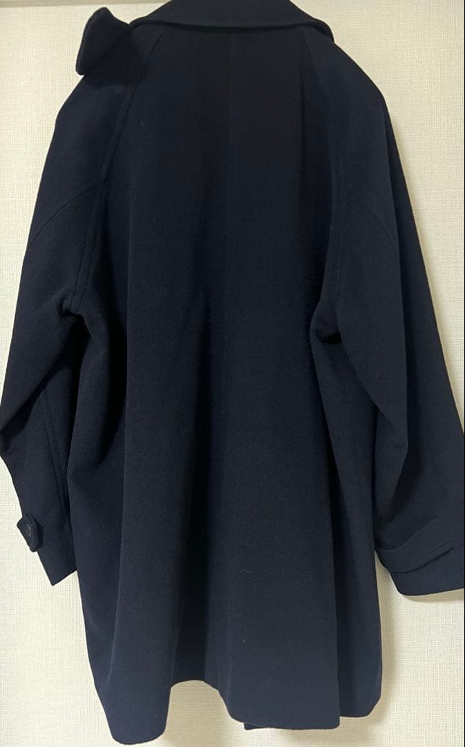 週末価格【新品】かぐれ　ウールシングルPコート【25AW 】ネイビー