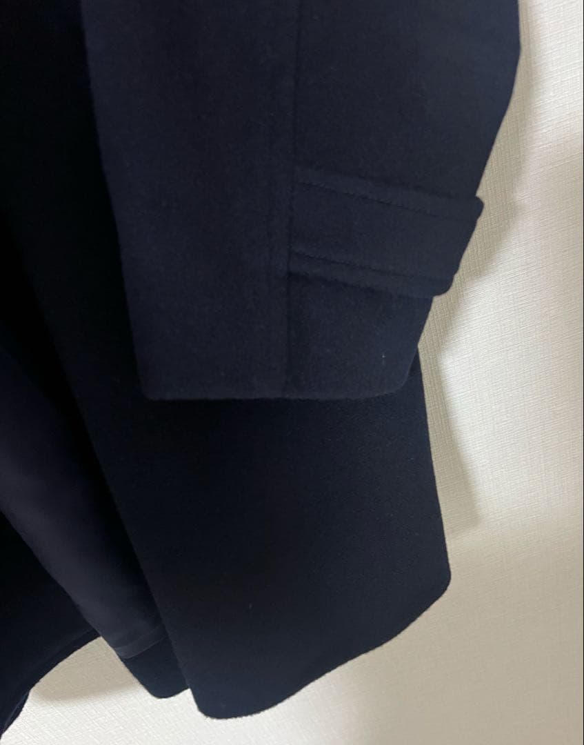 週末価格【新品】かぐれ　ウールシングルPコート【25AW 】ネイビー
