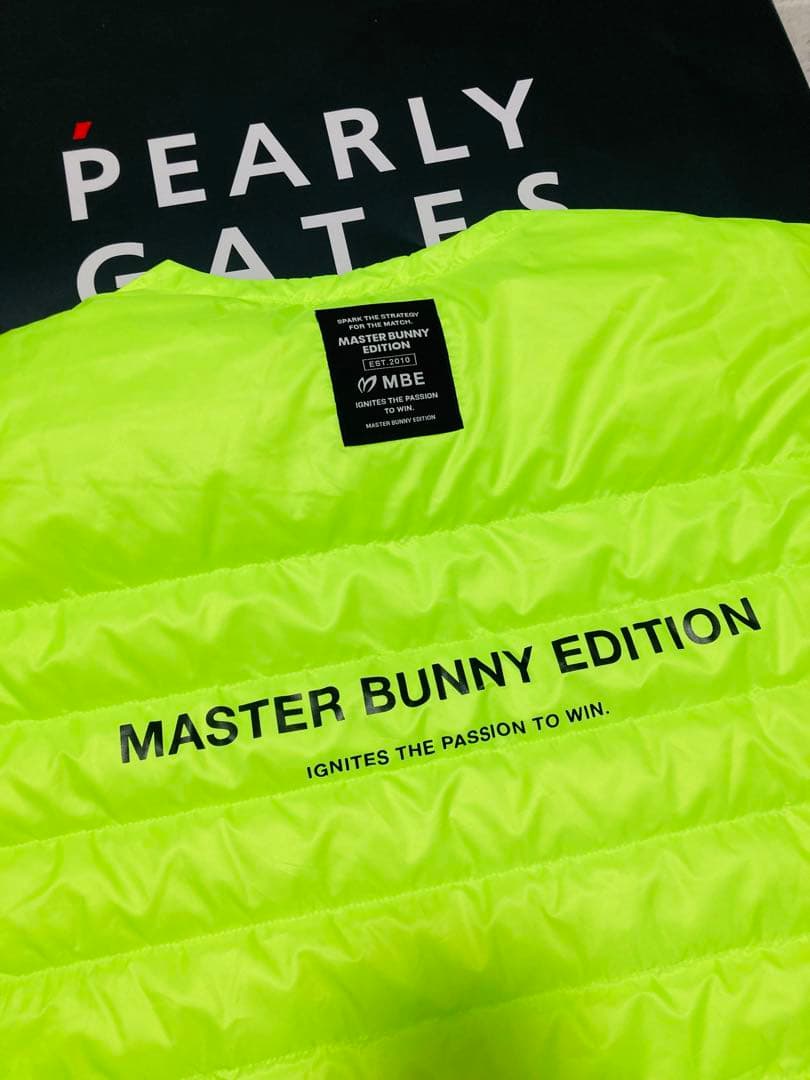 新品 パーリーゲイツ マスターバニー リップストップ撥水ジャケット (6)LL黄