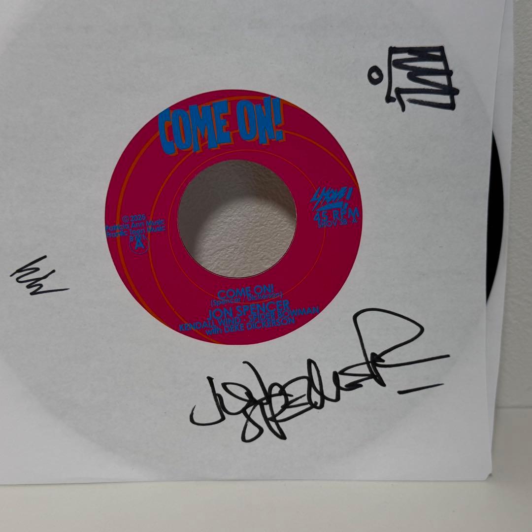 Jon Spencer ジョン スペンサー 直筆サイン入り 7インチ レコード