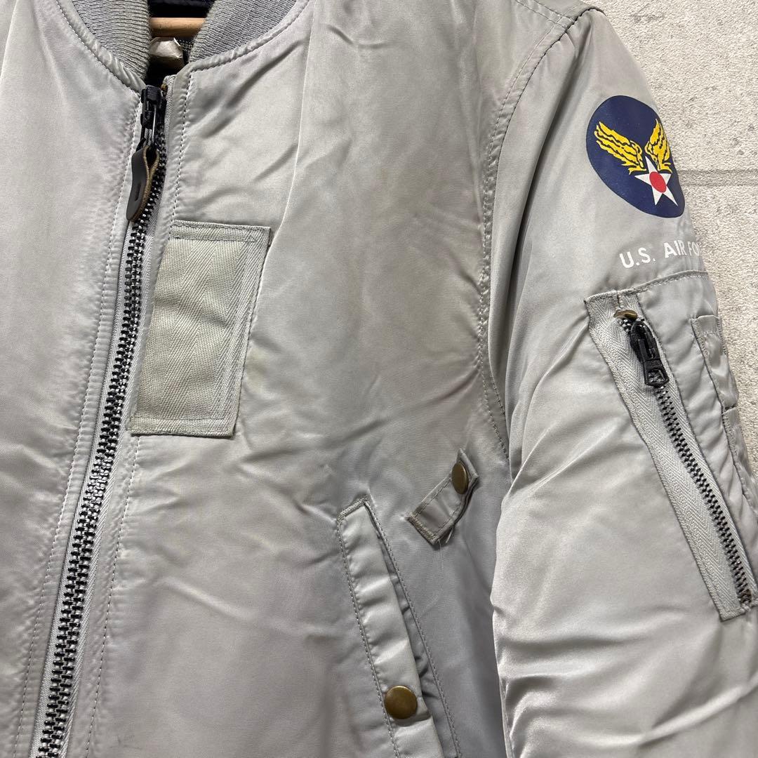 米軍実物のMA-1フライトジャケット　38グレー