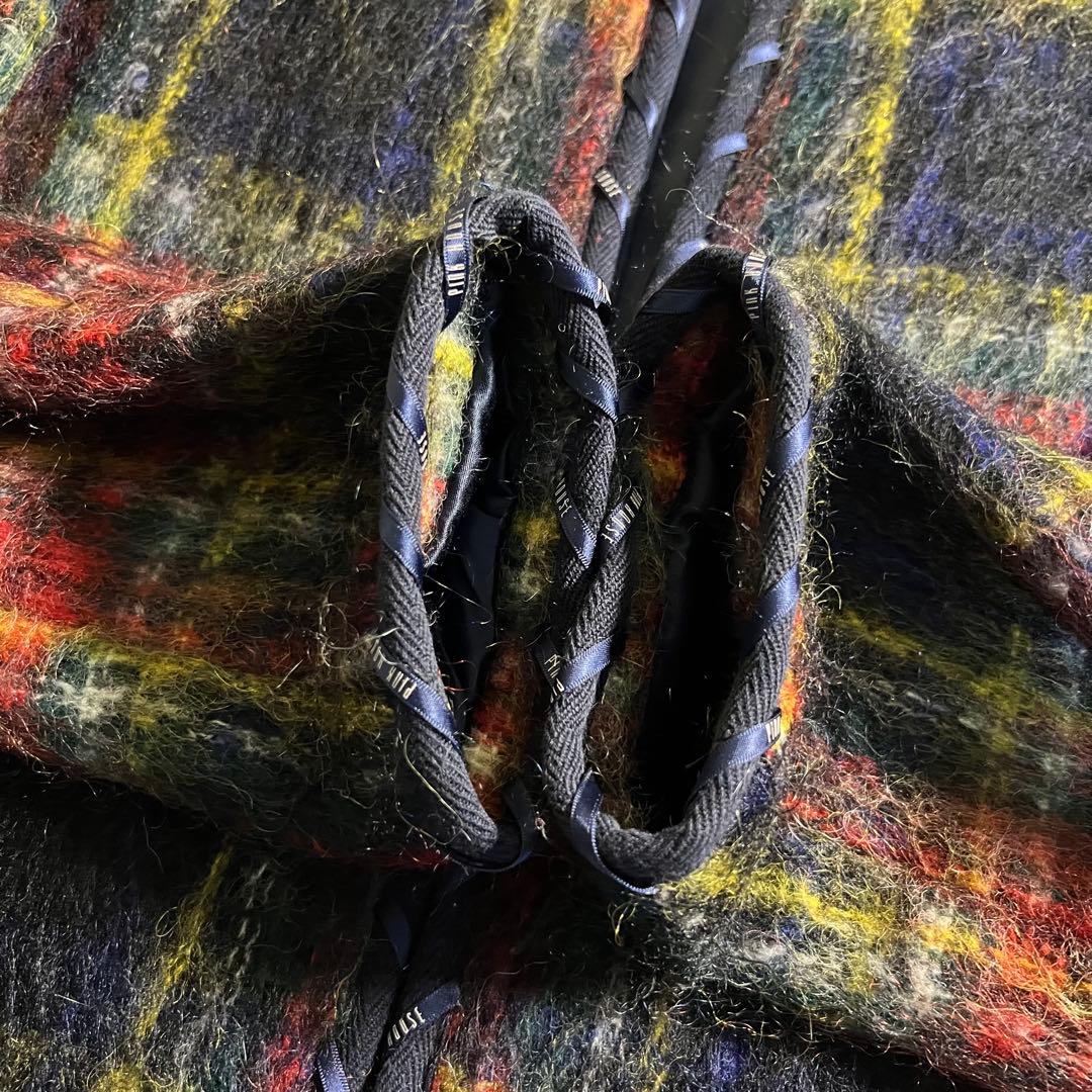 PINK HOUSE モヘアシャギーノーカラーチェックジャケット