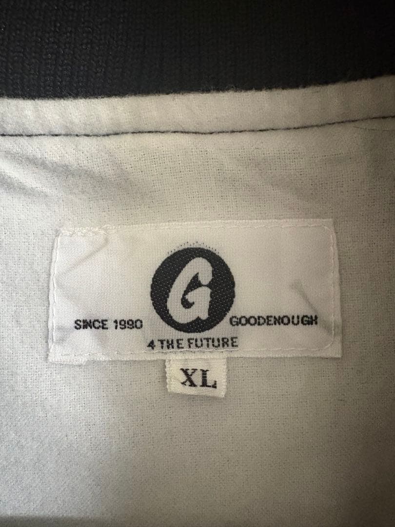 GOODENOUGH サテン スタジャン 黒 XL グッドイナフ