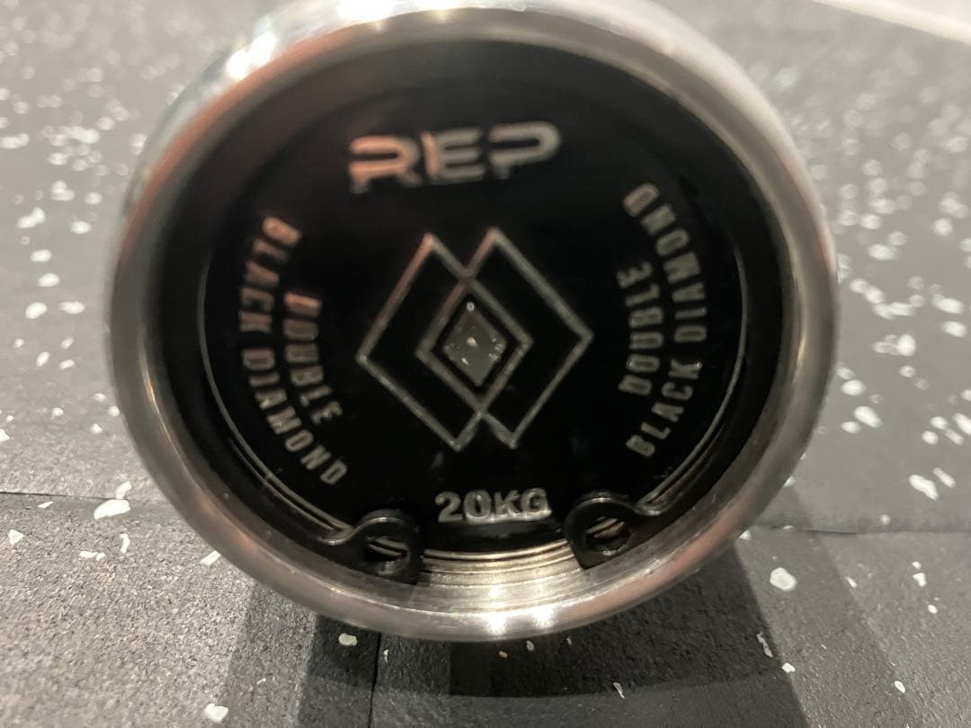 REP 20kg ダブルブラックダイヤモンドパワーバー バーベルシャフト
