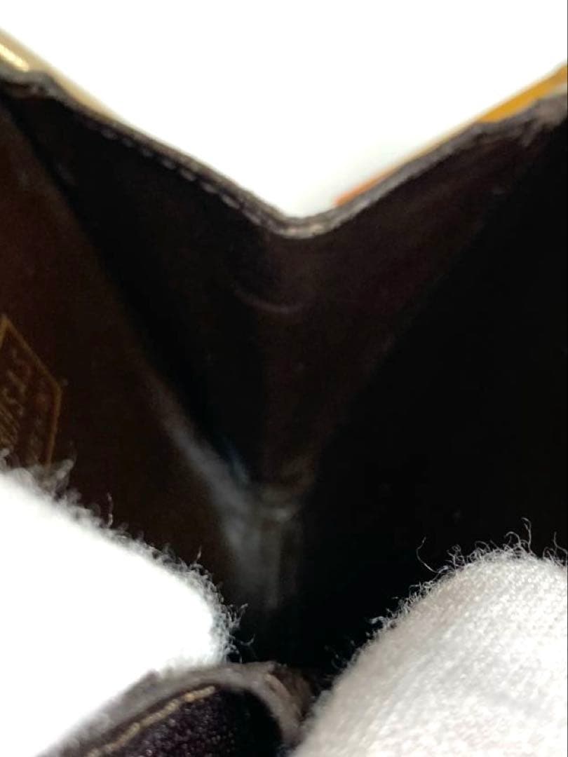 良品 FENDI フェンディ ズッカ キャンバス がま口 ケース 小銭入れ