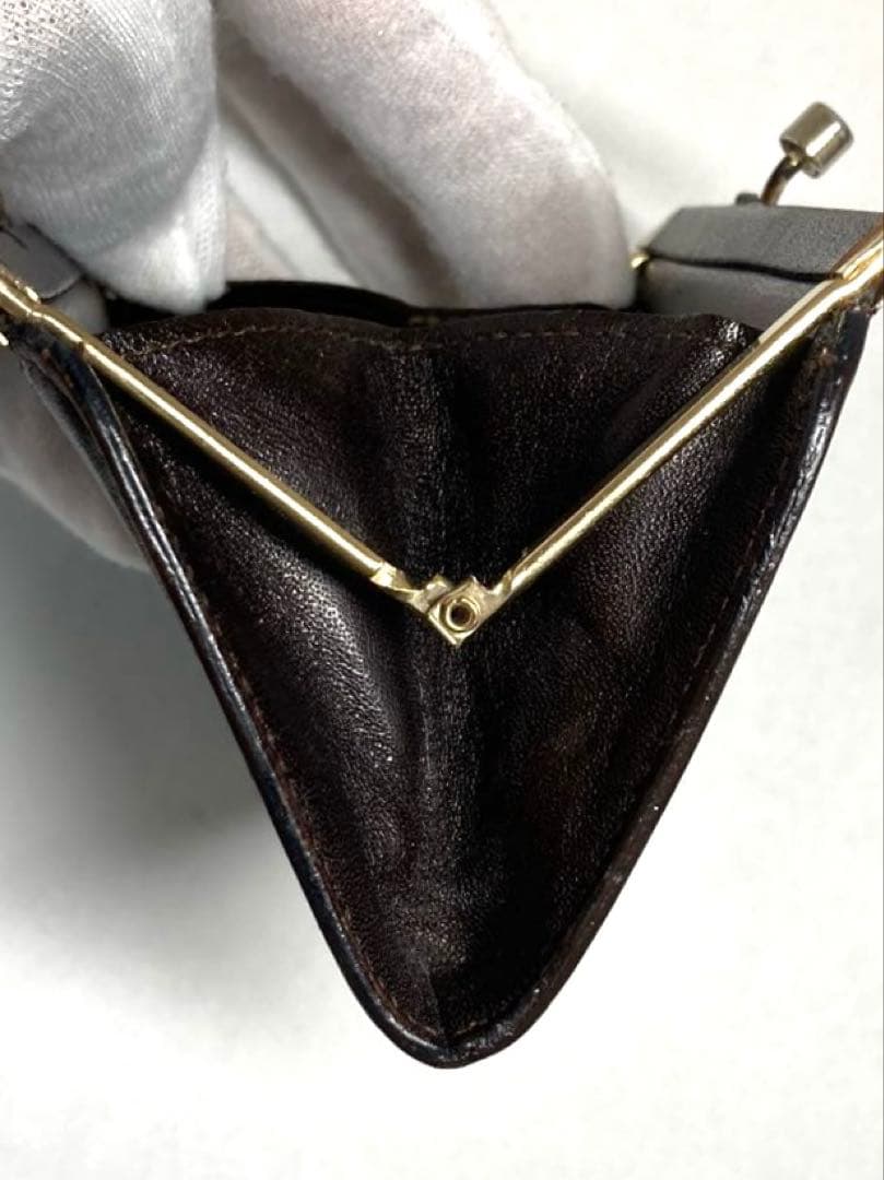 良品 FENDI フェンディ ズッカ キャンバス がま口 ケース 小銭入れ