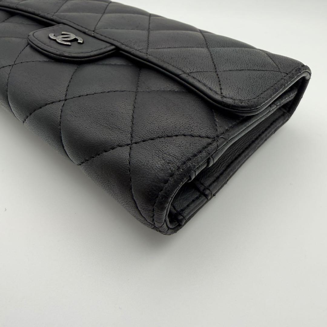 CHANEL シャネル 財布 マトラッセ フラップウォレット 三つ折り