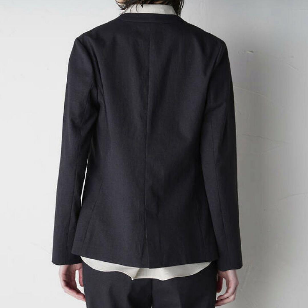 未使用 la.f… ストレッチノーカラージャケット洗濯機で洗える