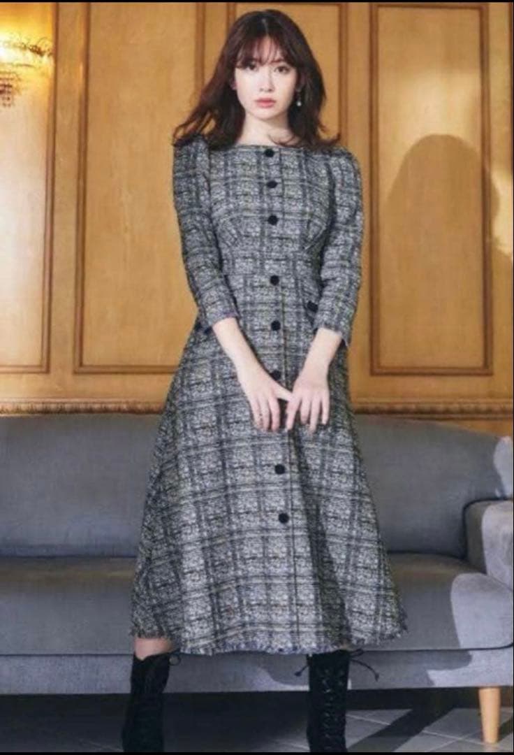 ☺︎様　Classic Tweed Midi Dress