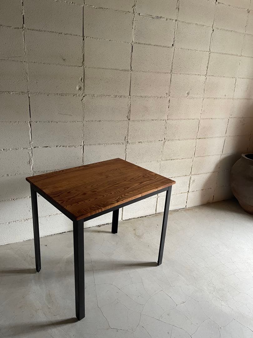 depeche アデペシュ　サイドテーブル　デスク　オーク無垢材　アイアン脚