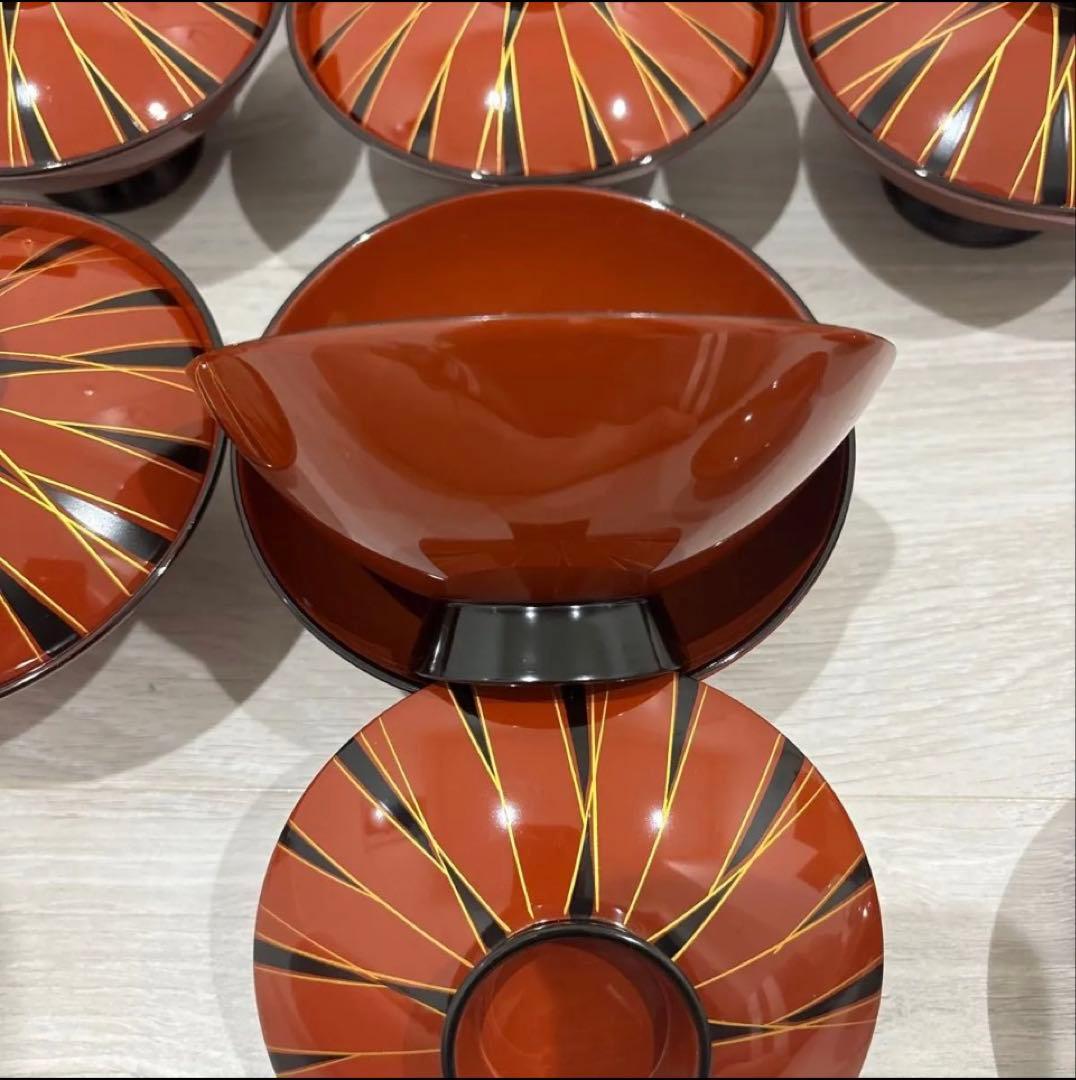 お吸い物椀　蓋付きお椀　29個まとめ売り　昭和レトロ　お上品漆器