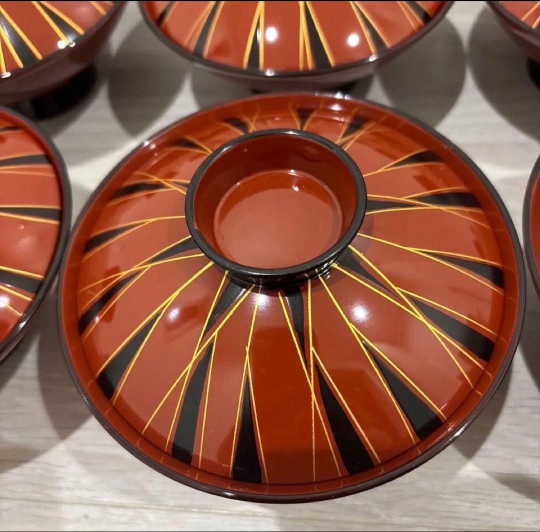 お吸い物椀　蓋付きお椀　29個まとめ売り　昭和レトロ　お上品漆器