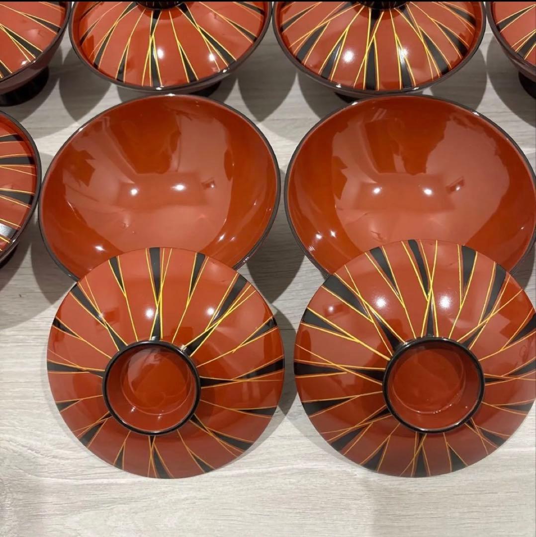 お吸い物椀　蓋付きお椀　29個まとめ売り　昭和レトロ　お上品漆器