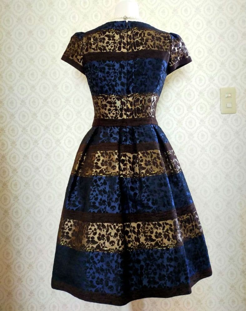 超美✿エムズグレイシー✿レオパード柄✿ Aライン✿ドレスワンピース