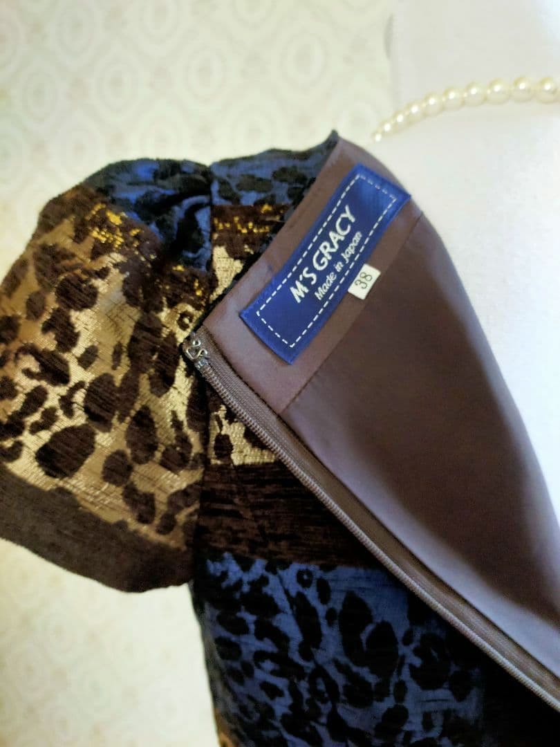 超美✿エムズグレイシー✿レオパード柄✿ Aライン✿ドレスワンピース