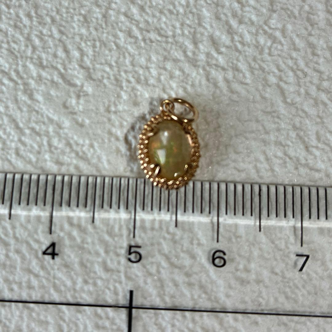 【agete】 K10 オパール リバーシブル ネックレスチャーム