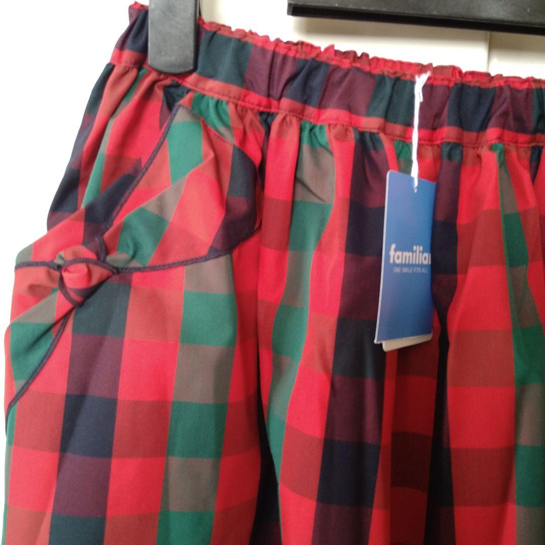 familiar チェックスカート　160 新品　ファミリアチェック　赤