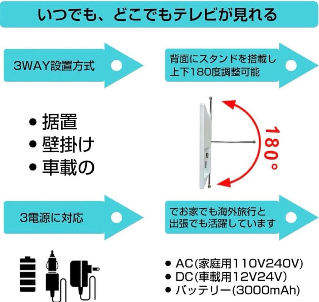 ポータブルスマートテレビ　ポータブルTV 14インチ　USB HDMI
