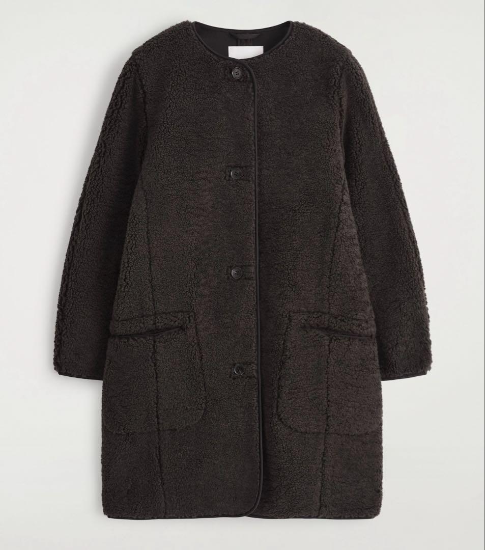 COS コス　ロングラインテディジャケット　ボアコート