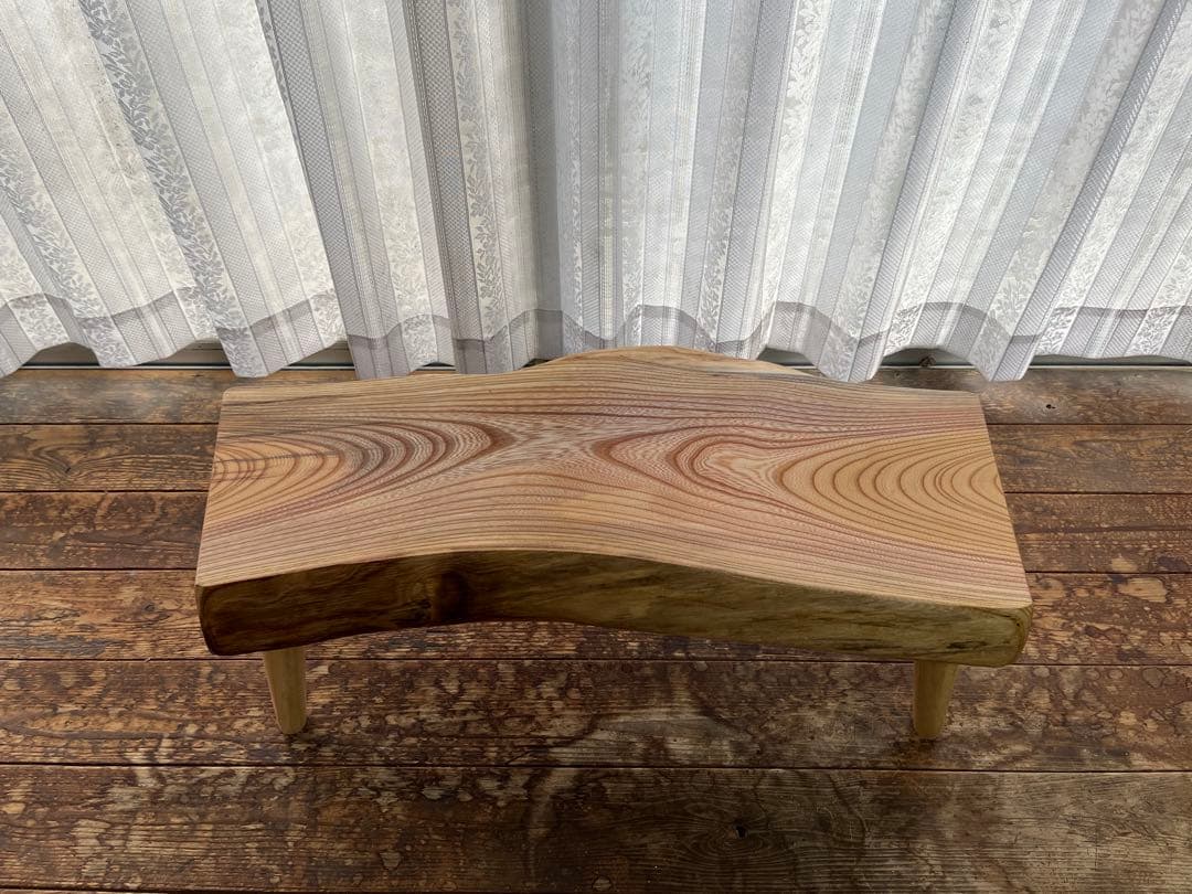 ローテーブル　ケヤキ　欅　輪切り　一枚板　サイドテーブル　ちゃぶ台 テーブル