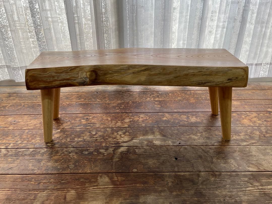ローテーブル　ケヤキ　欅　輪切り　一枚板　サイドテーブル　ちゃぶ台 テーブル