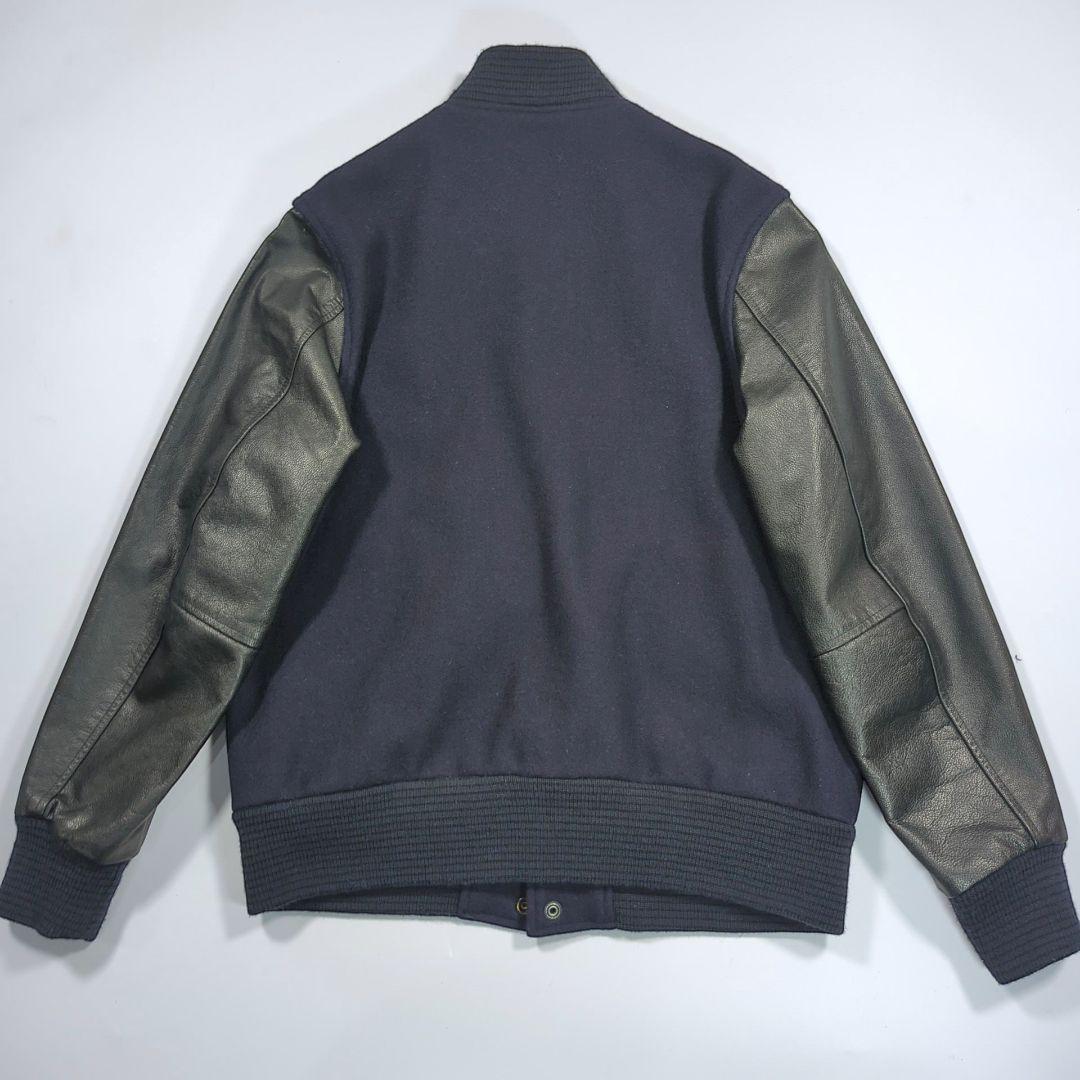 GB SPORT for SHIPS 別注スタジャン M袖レザー　USA製 黒紺