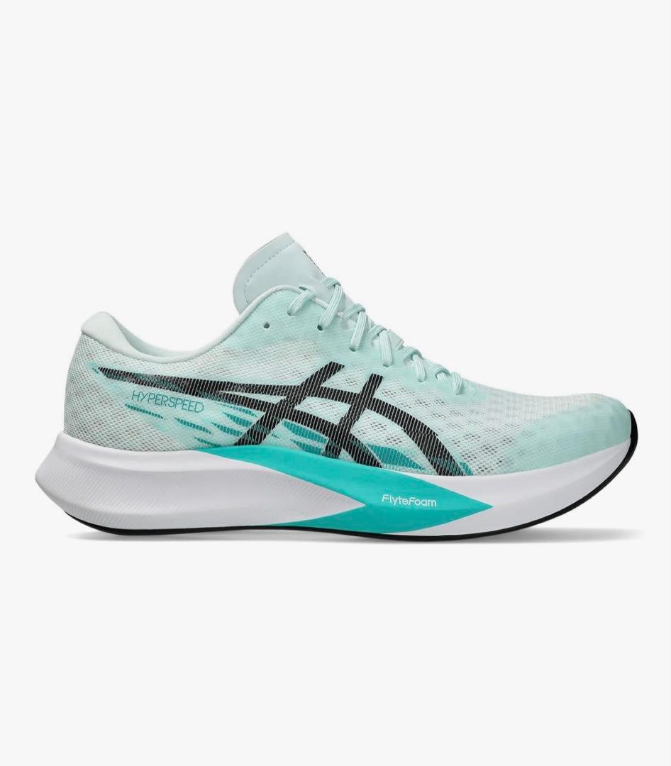 レアASICS レディース　メンズ　緑　ミント　陸上　マラソン　大会　軽い　紐