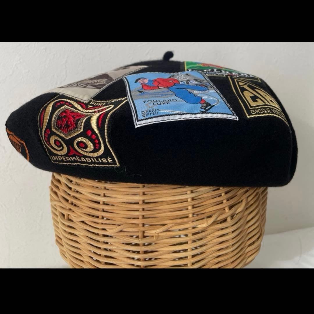 がちを 定価3万円 LAULHERE ロレール ベレー帽 黒