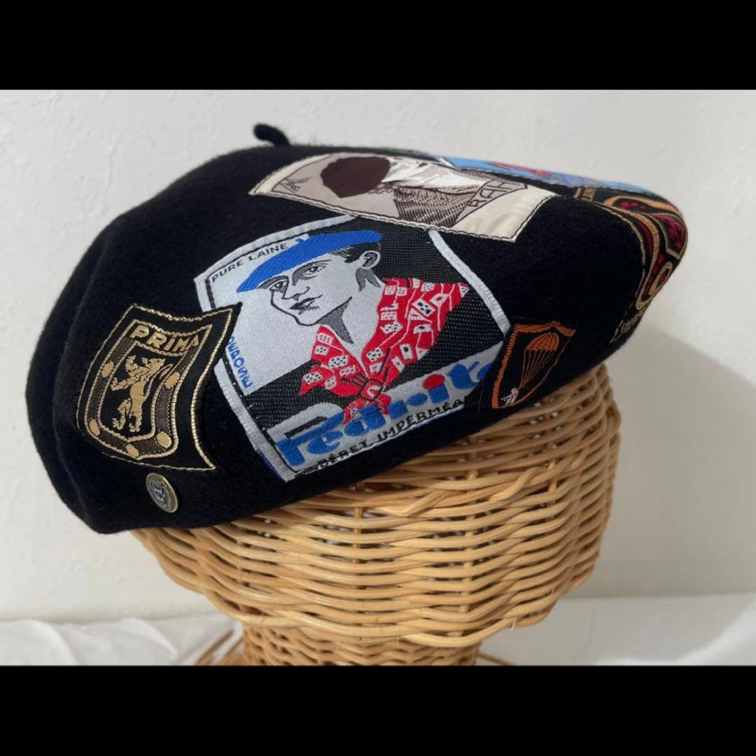 がちを 定価3万円 LAULHERE ロレール ベレー帽 黒