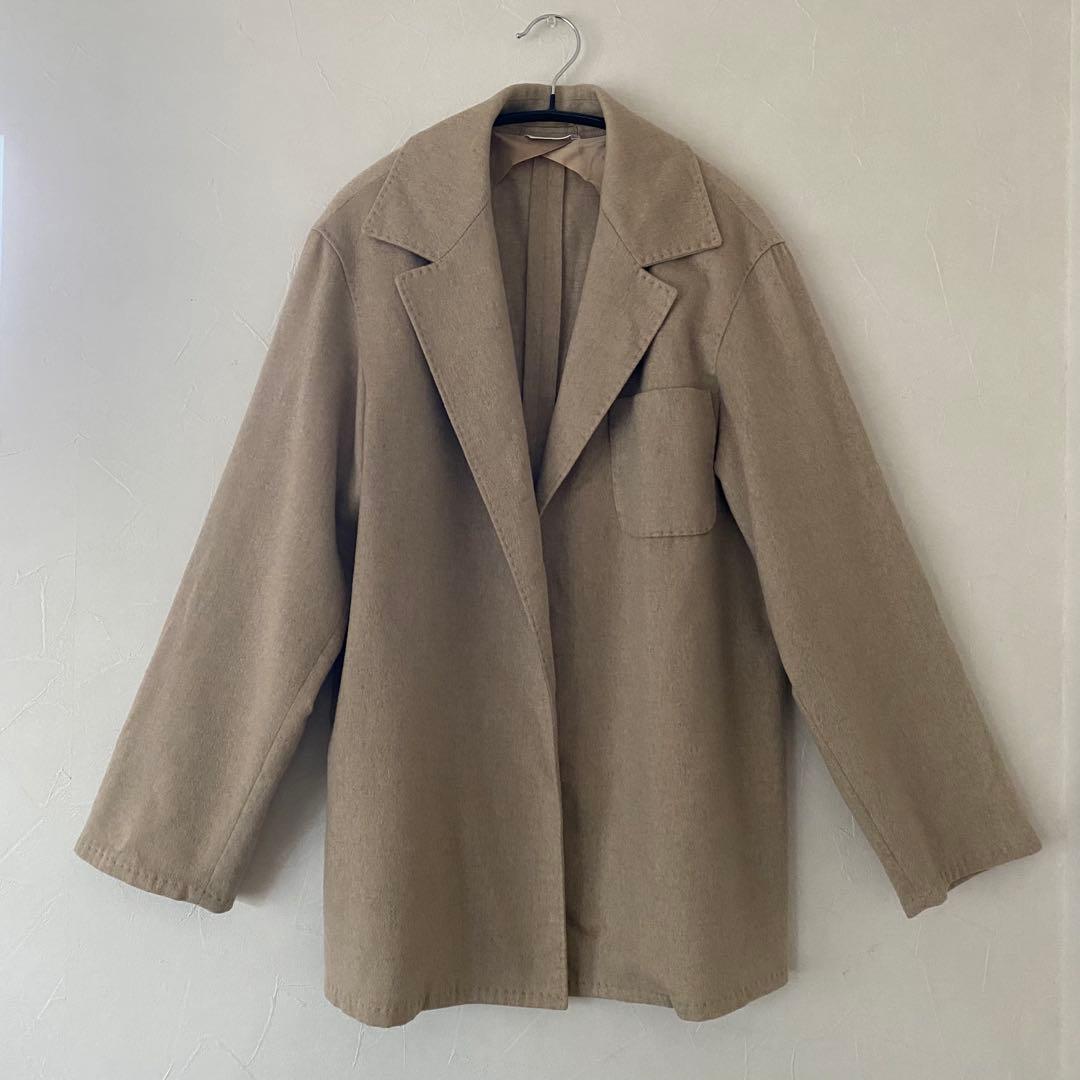 美品　MAX MARA ジャケット　カシミア100% 白タグ　ボタンレス