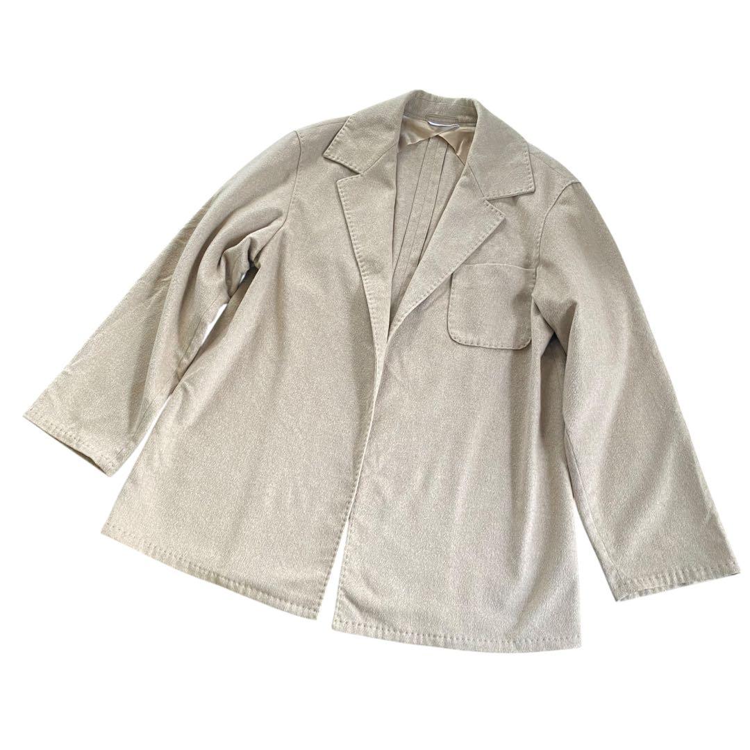 美品　MAX MARA ジャケット　カシミア100% 白タグ　ボタンレス