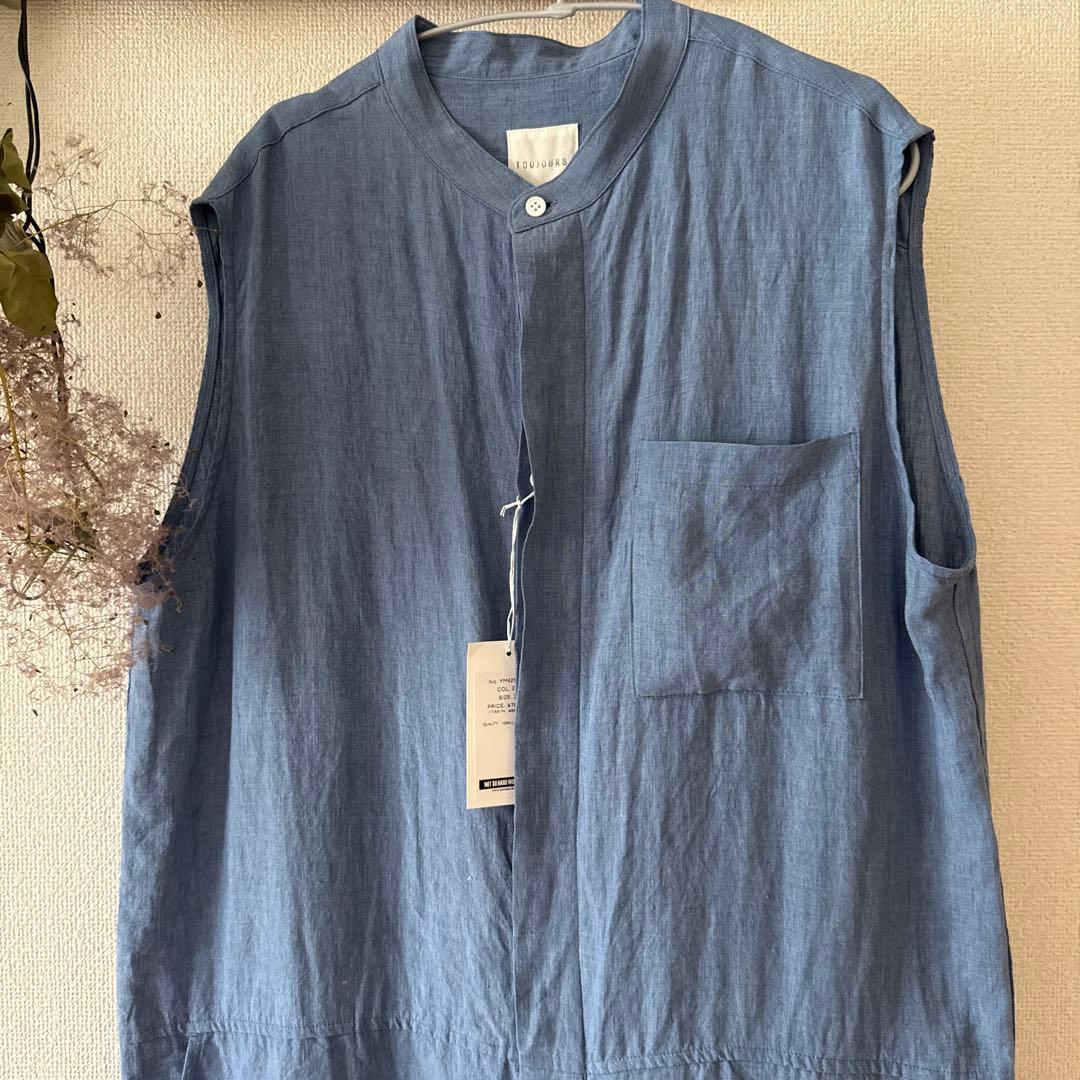 新品★ トゥジュー toujours ハードウォッシュリネン　オールインワン