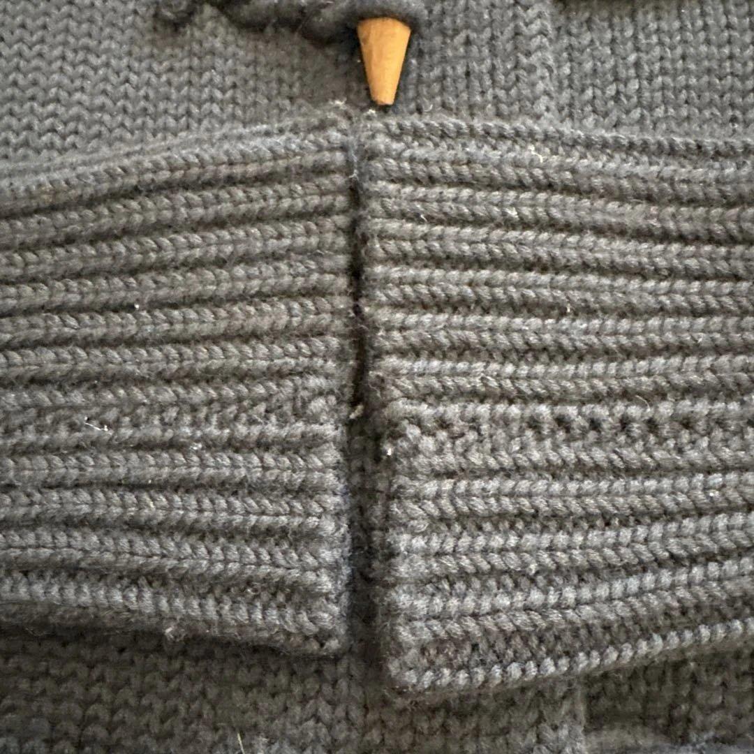 人気✨45r ニットダッフルコート　カーディガン　サイズ3 ウール　ネイビー