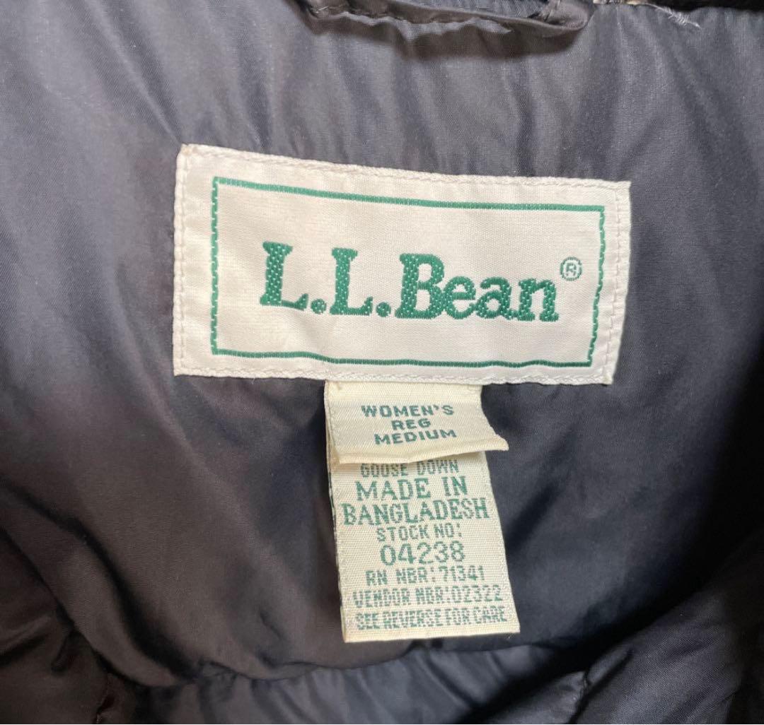 古着 90s エルエルビーン ブラック 黒 ダウン ベスト