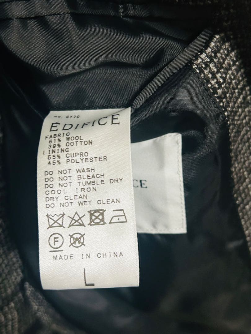 美品　エディフィス　スーツ　上下　セットアップ　Lサイズ　ビジネススーツ