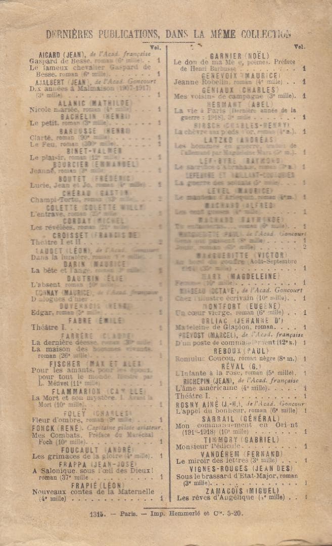 Mon commandement en Orient 洋書　1920年