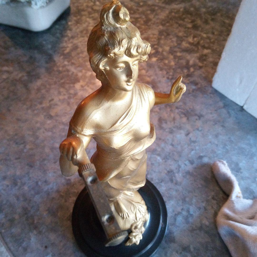 昭和レトロ 女神のネジまき「総体振置時計」MEIKO 箱付き　美品