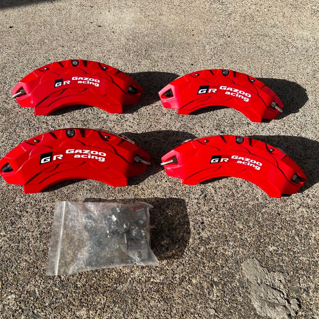 60プリウスGAZOO Racing シール付き　赤 ブレーキキャリパー カバー